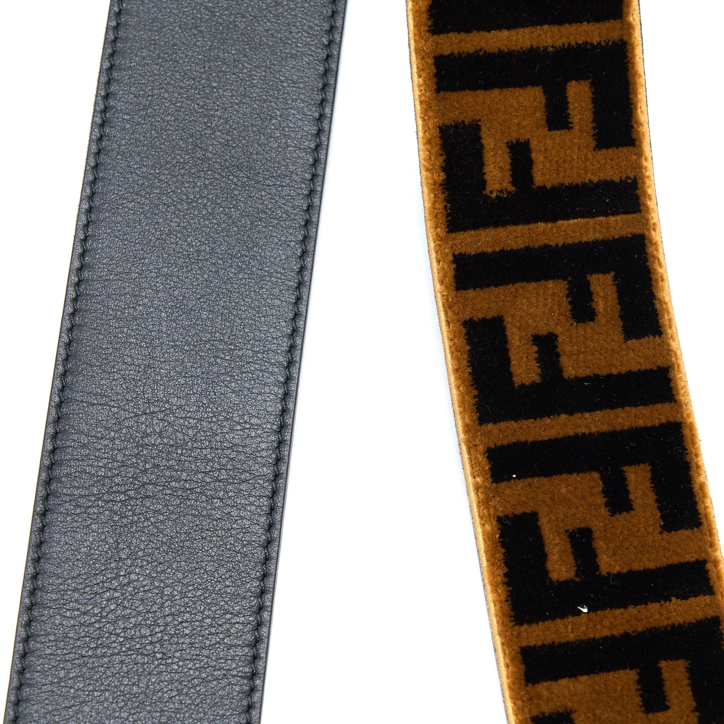 Fendi Strap You Textured-effect Leather Shoulder Strap Brown