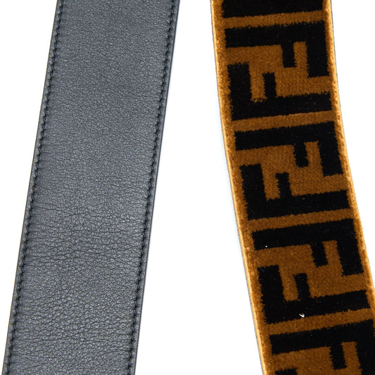 Fendi Strap You Textured-effect Leather Shoulder Strap Brown