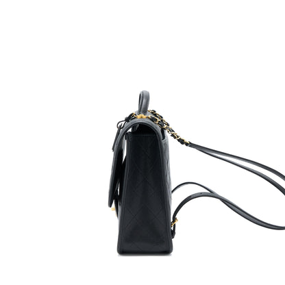 Chanel 22K Large Backpack Caviar Black Brushed GHW (Microchip)