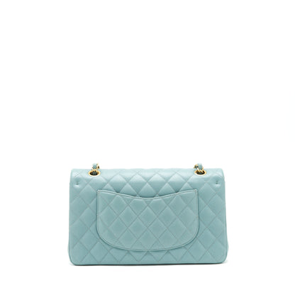 Chanel Classic double flap bag caviar Blue Brushed GHW