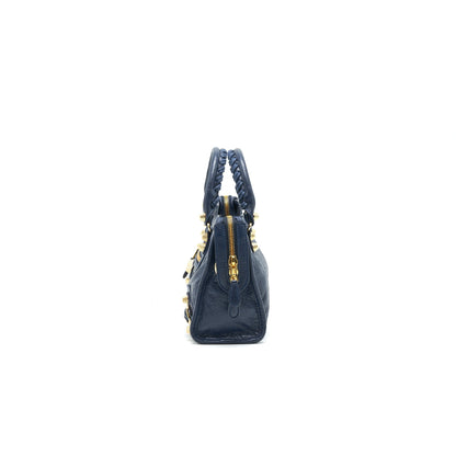 Balenciaga Mini Giant City Crossbody Purse Navy