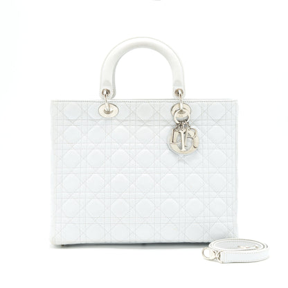Dior Lady Dior Purse Large in White
