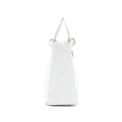 Dior Lady Dior Purse Large in White