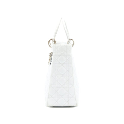 Dior Lady Dior Purse Large in White