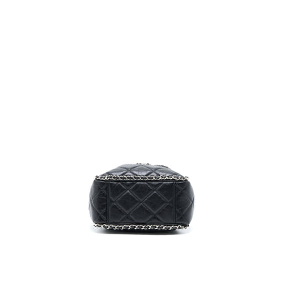 Chanel 20S Drawstring Bucket Bag Aged Calfskin Black SHW