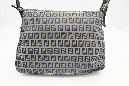 Fendi Mama Baguette in Navy Zucca Canvas
