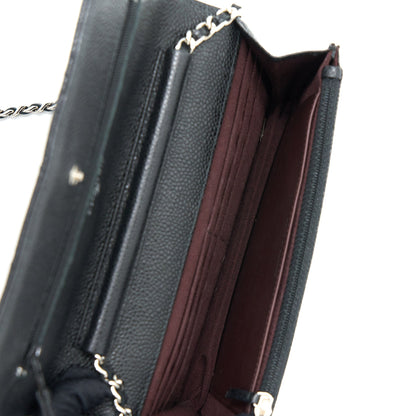 Chanel Classic Wallet on Chain Caviar Black SHW