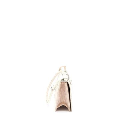 Dior Pink Logo Monogram Lace Handbag Pearl D Strap Charm