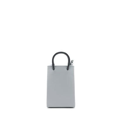 Balenciaga Mini Shopping Phone Pouch Grey