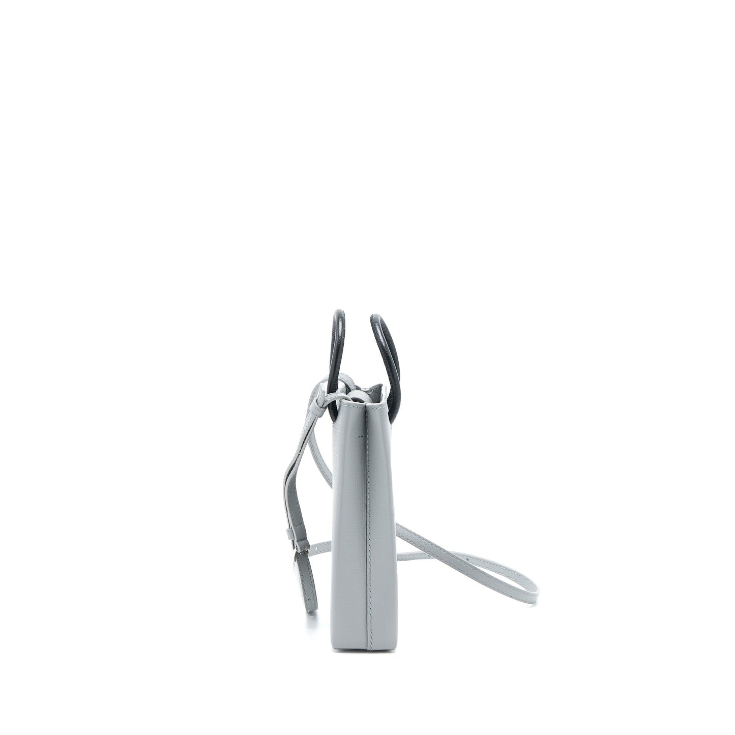 Balenciaga Mini Shopping Phone Pouch Grey