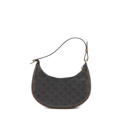 Celine Ava Purse In Triomphe Canvas And Calfskin Tan