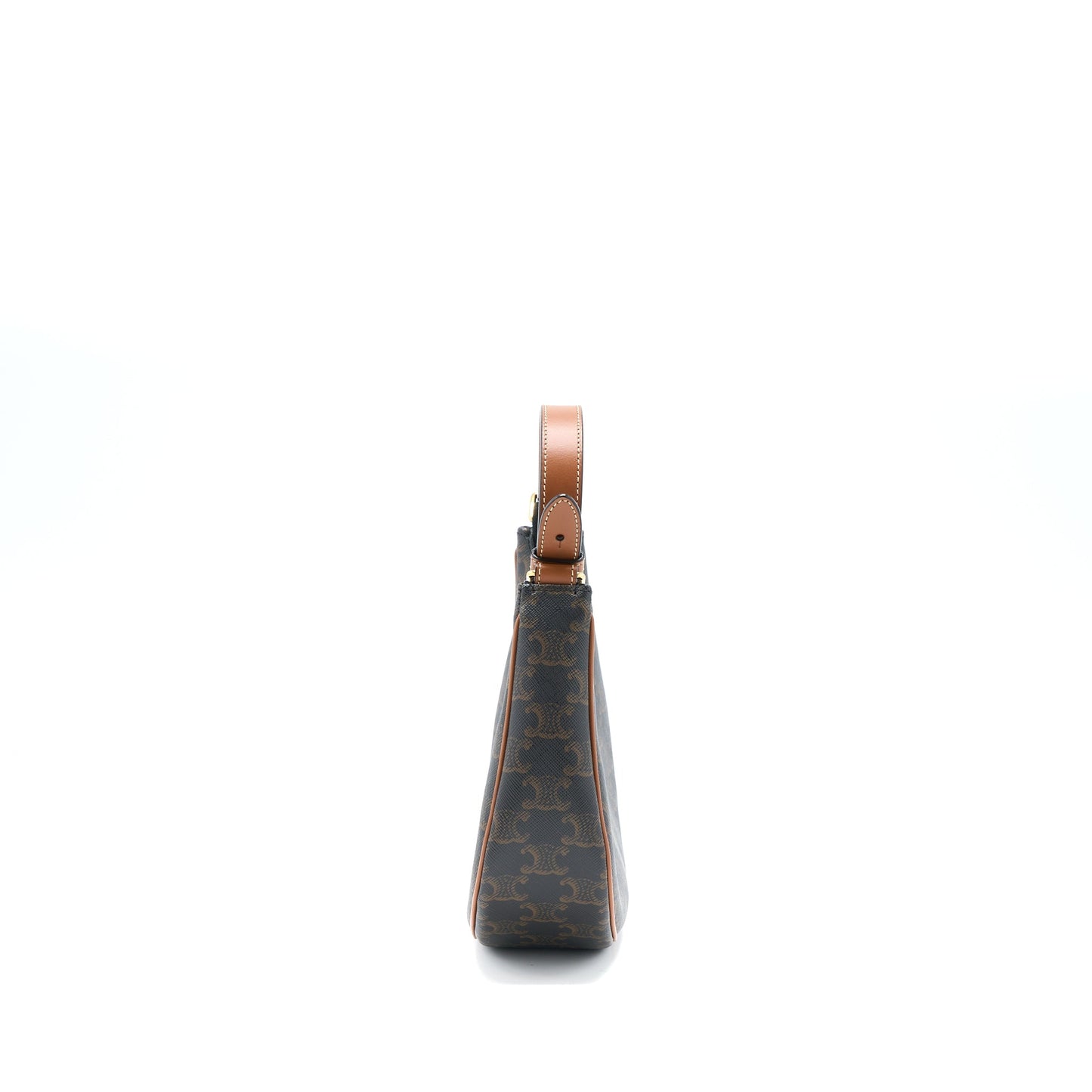 Celine Ava Purse In Triomphe Canvas And Calfskin Tan