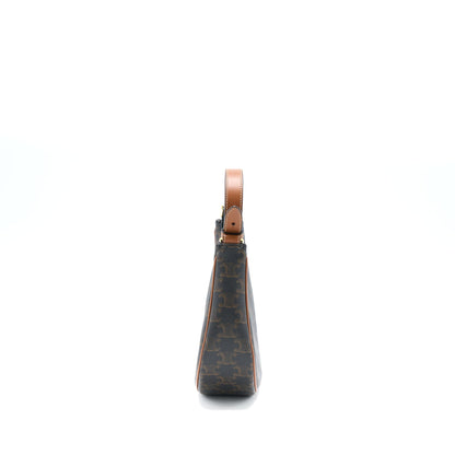 Celine Ava Purse In Triomphe Canvas And Calfskin Tan