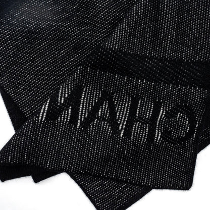 Chanel Letter Scarf Cashmere Black/White