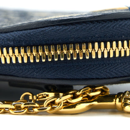 Dior Montaigne Phone Holder Oblique Jacquard Canvas Blue