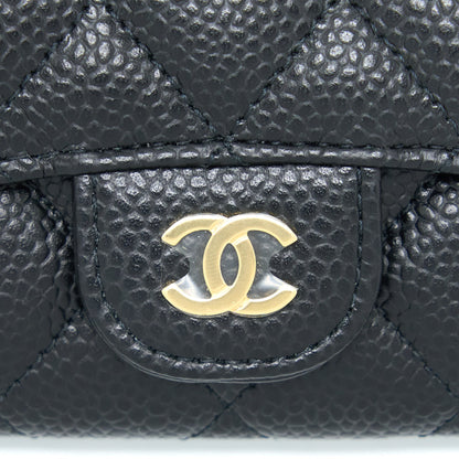 Chanel Classic Flap Cardholder Caviar Black GHW