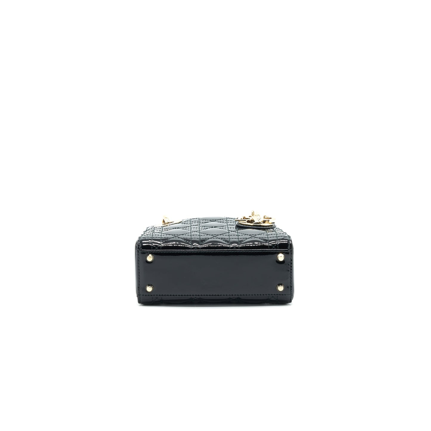 Dior Mini Lady Dior Patent Leather Black with GHW