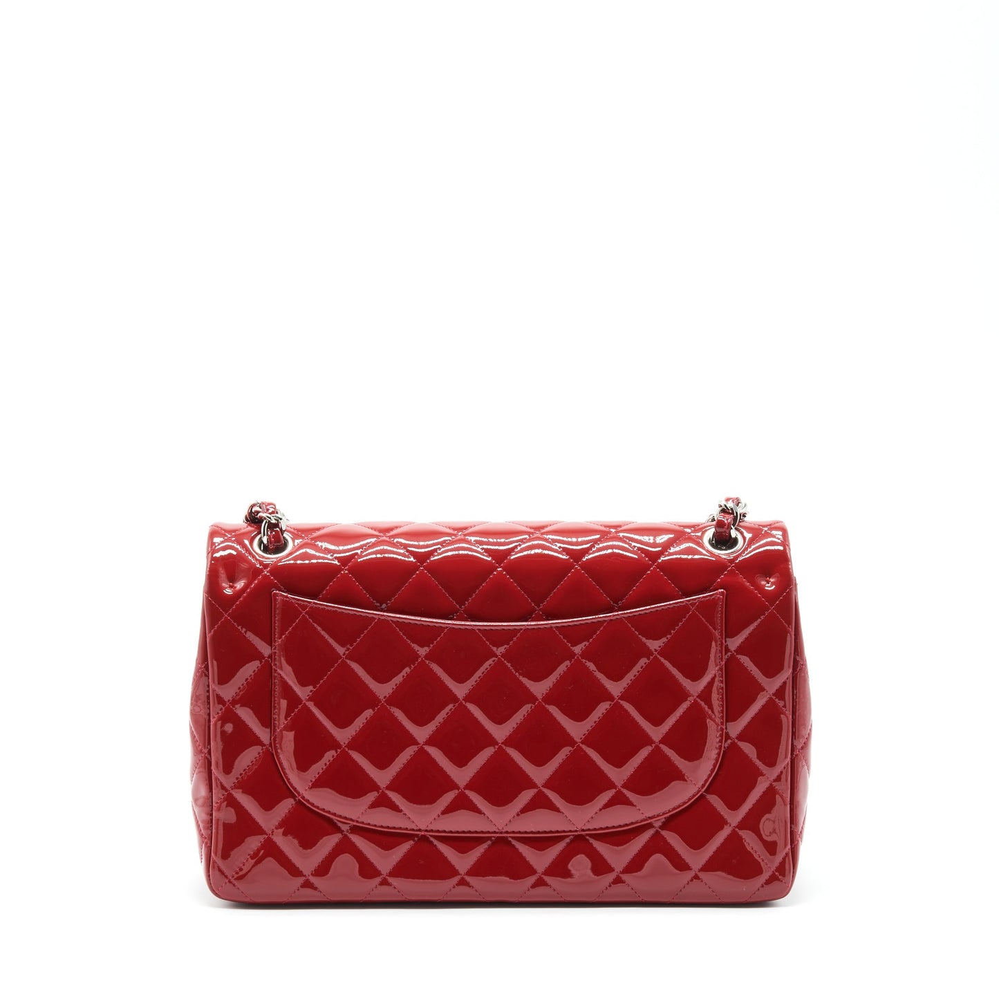 Chanel Jumbo Classic Flap Bag Patent Red SHW