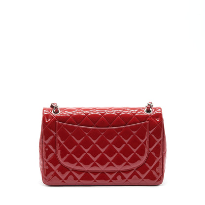 Chanel Jumbo Classic Flap Bag Patent Red SHW