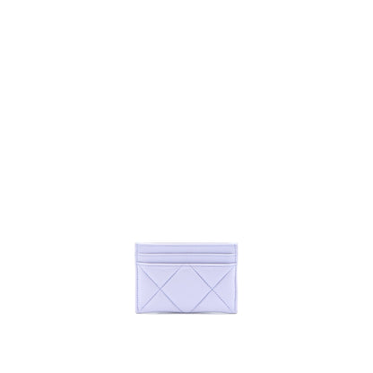 Chanel 19 Card Holder Lambskin Light Purple GHW