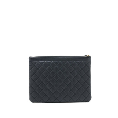 Chanel Boy Clutch Caviar Black GHW