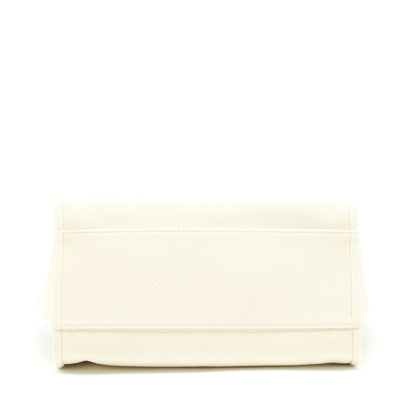Chanel Deauville Tote Bag Canvas Light Beige LGHW