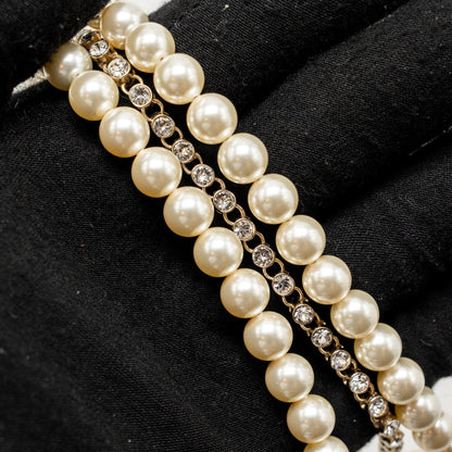 Chanel CC Pearl and Crystal Drop Belt Light Gold Tone