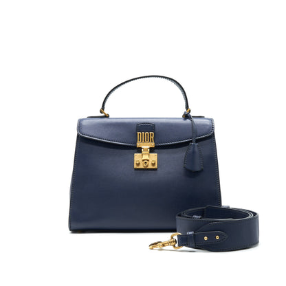CHRISTIAN Dioraddict Top Handle Purse In Navy
