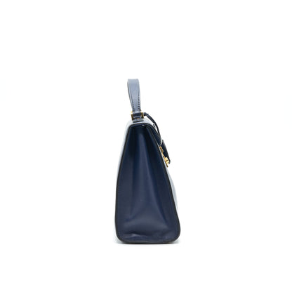 CHRISTIAN Dioraddict Top Handle Purse In Navy