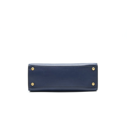 CHRISTIAN Dioraddict Top Handle Purse In Navy
