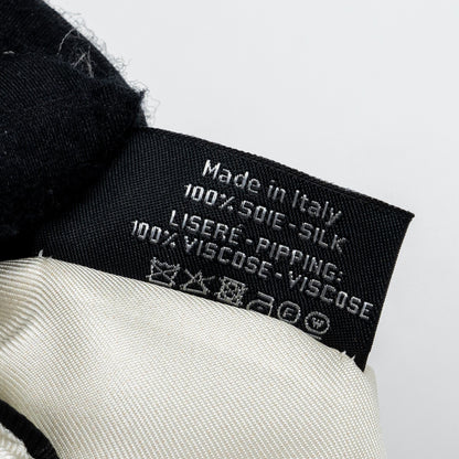 Chanel 23p Hair tie Silk Twill Black/White
