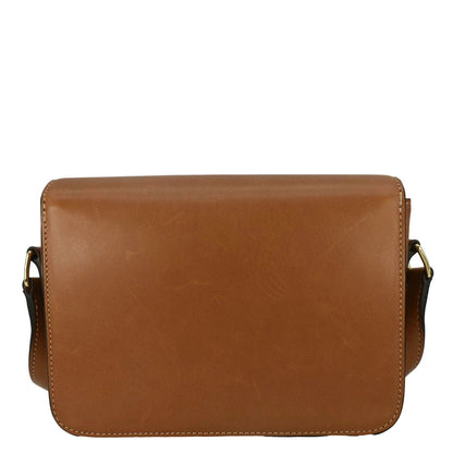 CELINE Teen Triomphe Leather Shoulder Bag Brown