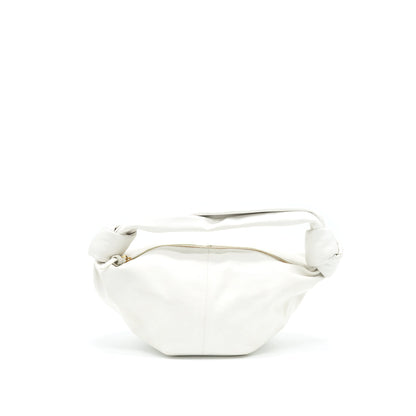 Bottega Veneta Double Knot Leather Mini Purse White