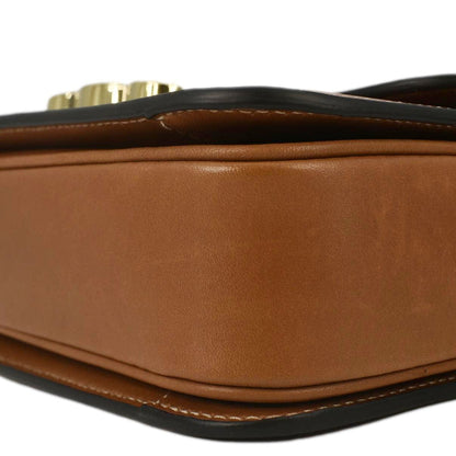 CELINE Teen Triomphe Leather Shoulder Bag Brown