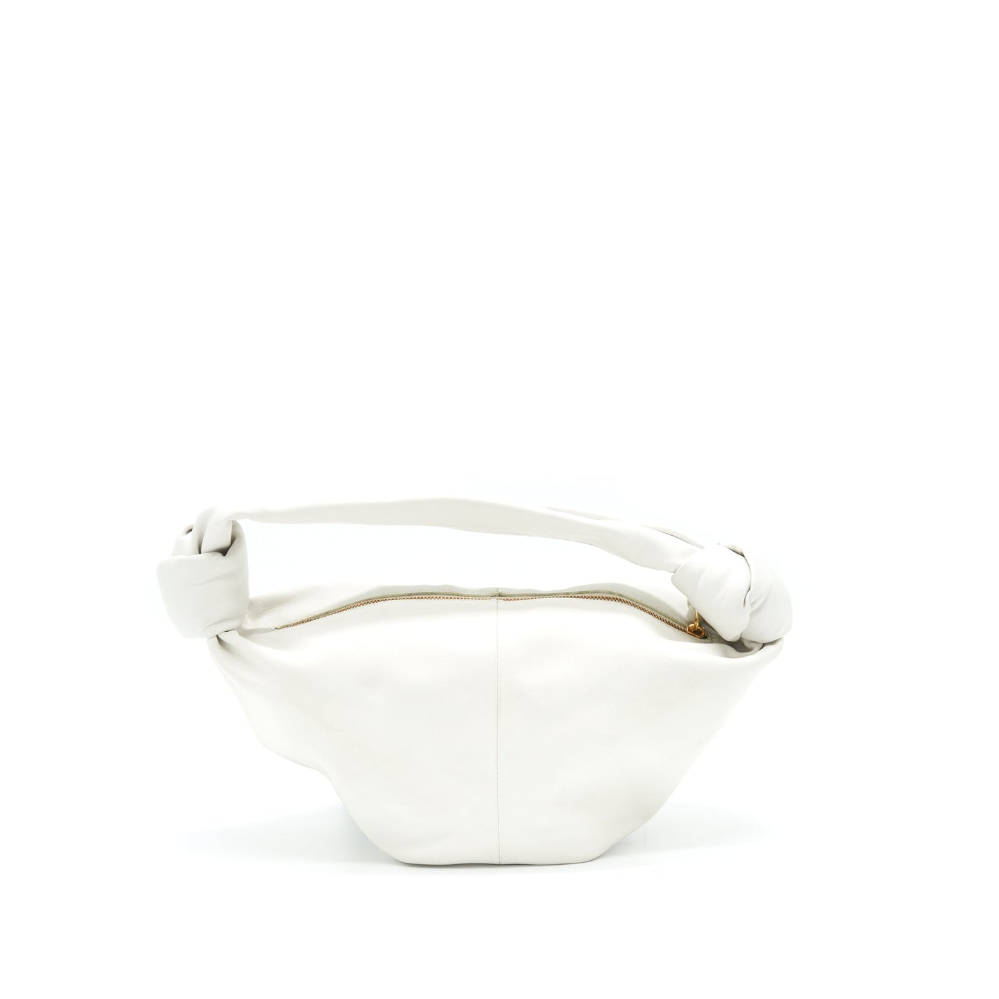Bottega Veneta Double Knot Leather Mini Purse White