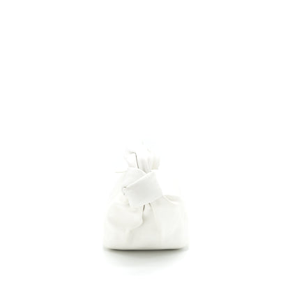 Bottega Veneta Double Knot Leather Mini Purse White