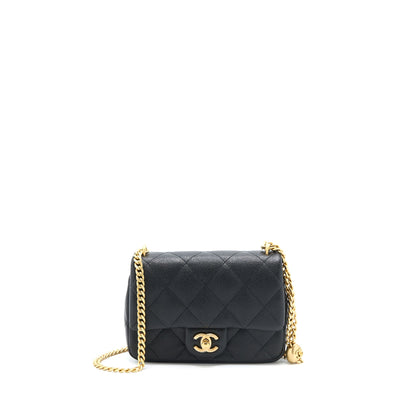 Chanel 23P Coco Love Flap Bag Caviar Black GHW (Microchip)