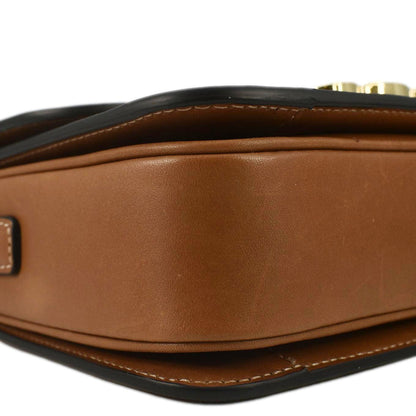 CELINE Teen Triomphe Leather Shoulder Bag Brown