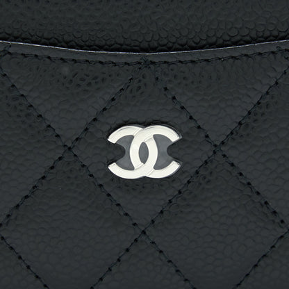 Chanel Classic Card Holder Caviar Black SHW