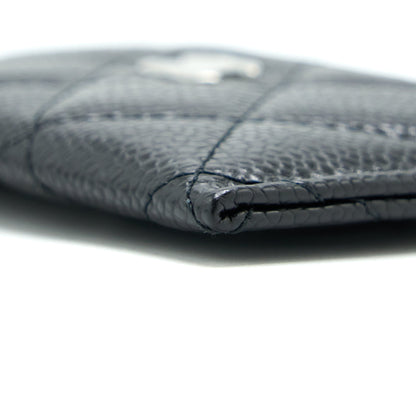 Chanel Classic Card Holder Caviar Black SHW