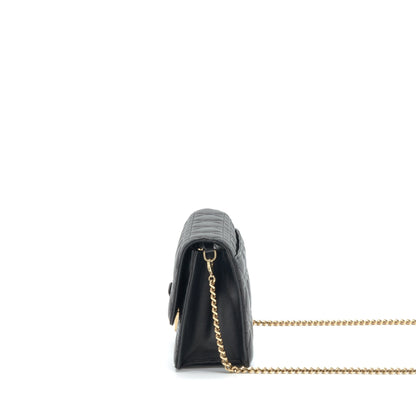 Dior Miss Dior Mini Crossbody Chain Purse Lambskin Black