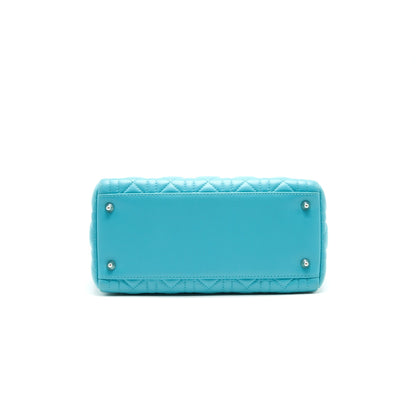 Dior Medium Lady Dior Lambskin Blue SHW