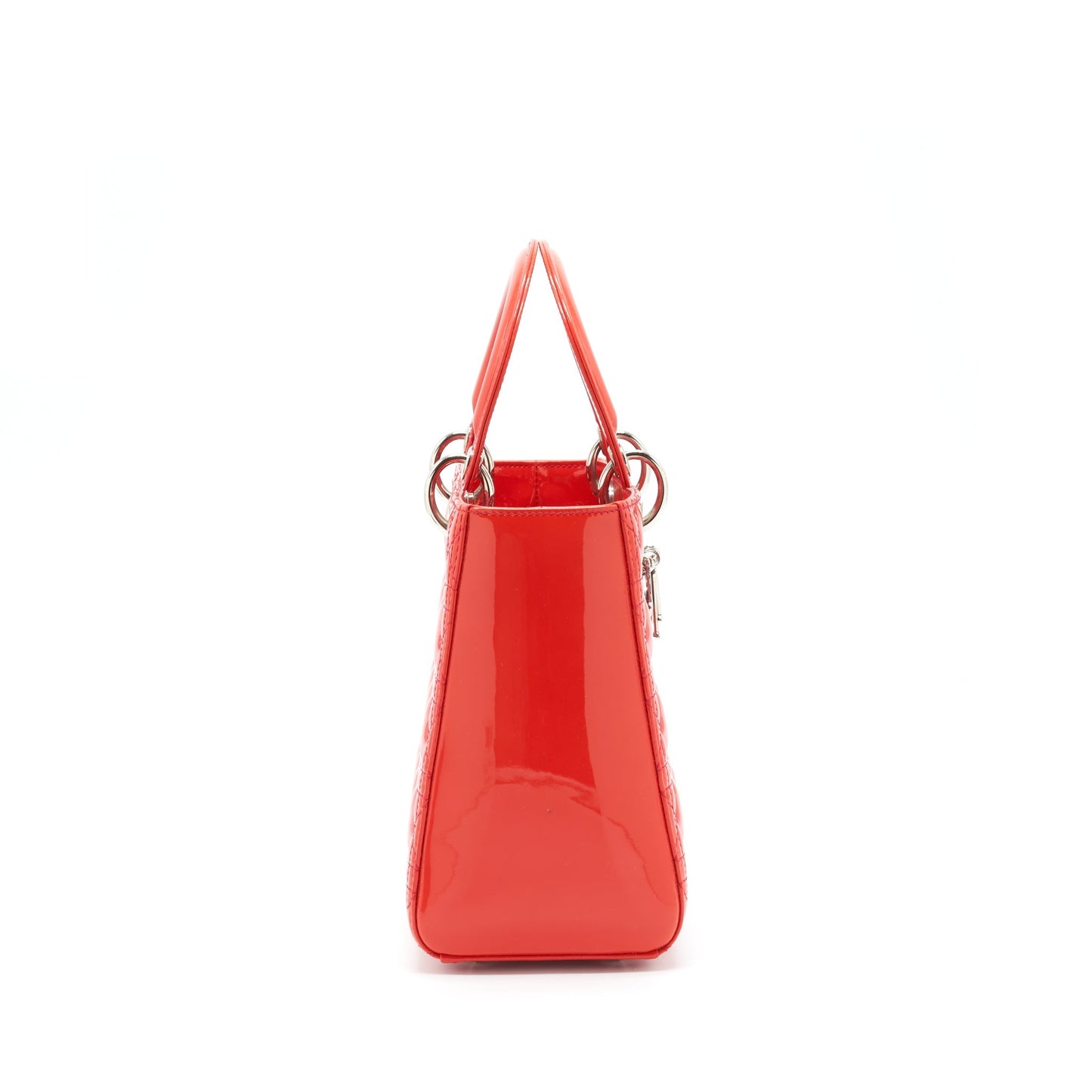 Dior Medium Lady Dior Patent Red
