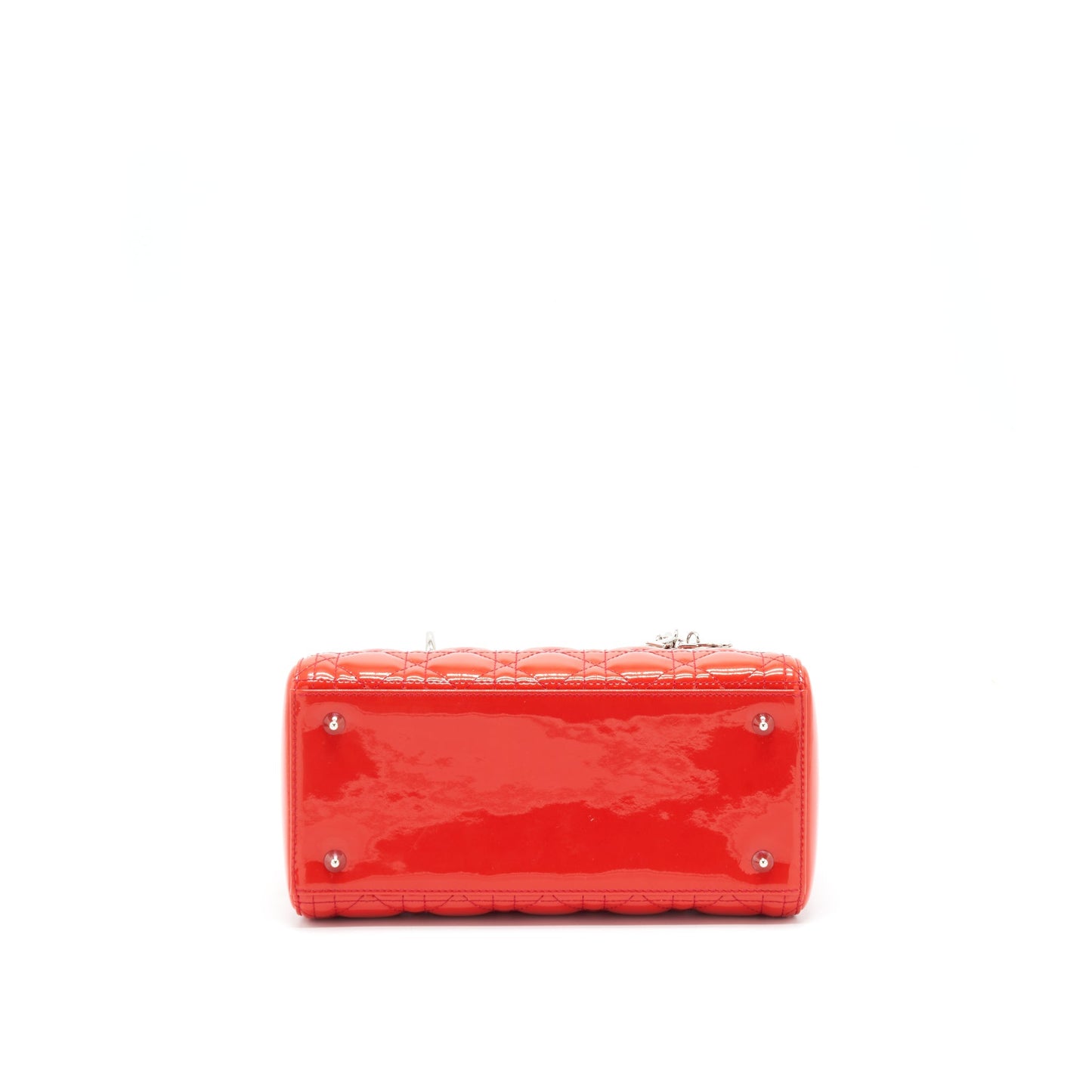 Dior Medium Lady Dior Patent Red