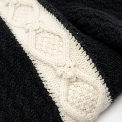 Chanel Size 38 CC Logo Sweater Wool/Cashmere/Cotton White/Black SHW