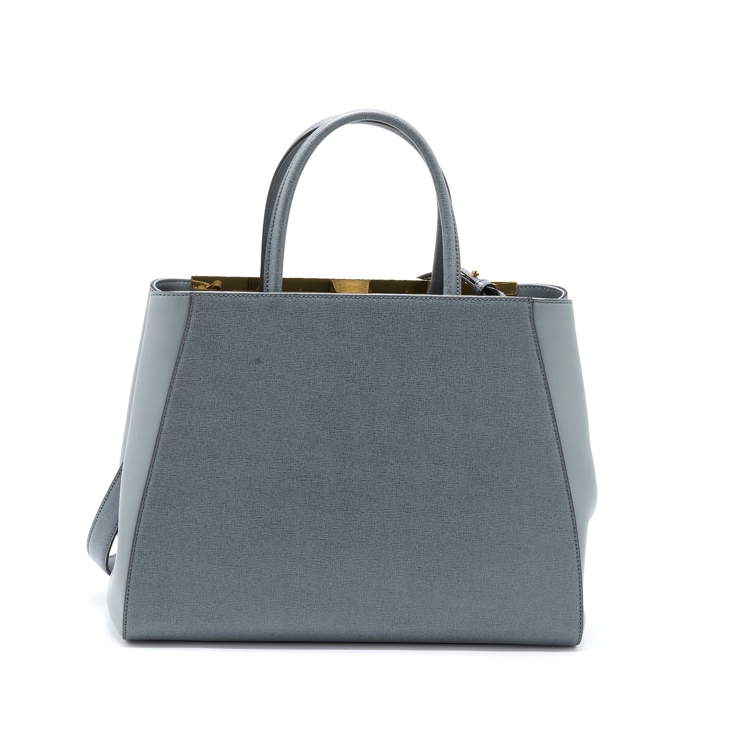 Fendi 2 Jours Large Purse Leather Grey