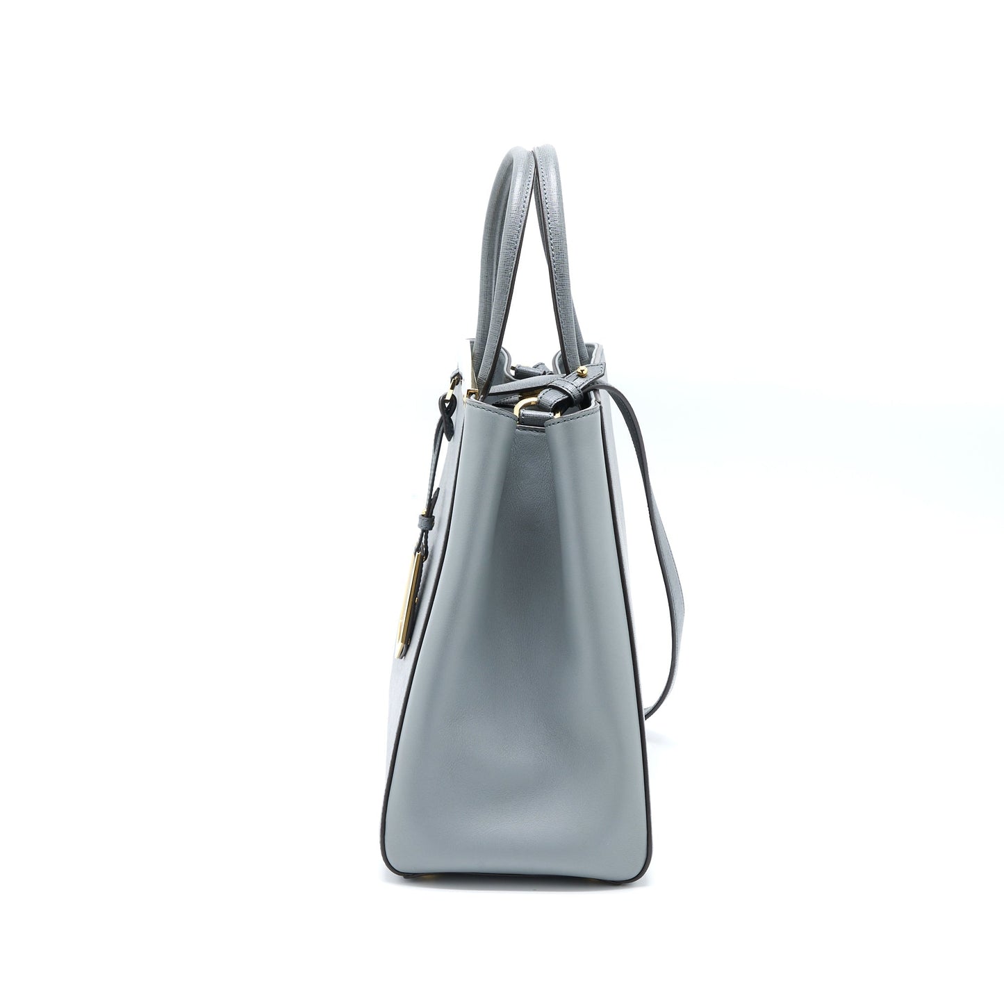 Fendi 2 Jours Large Purse Leather Grey