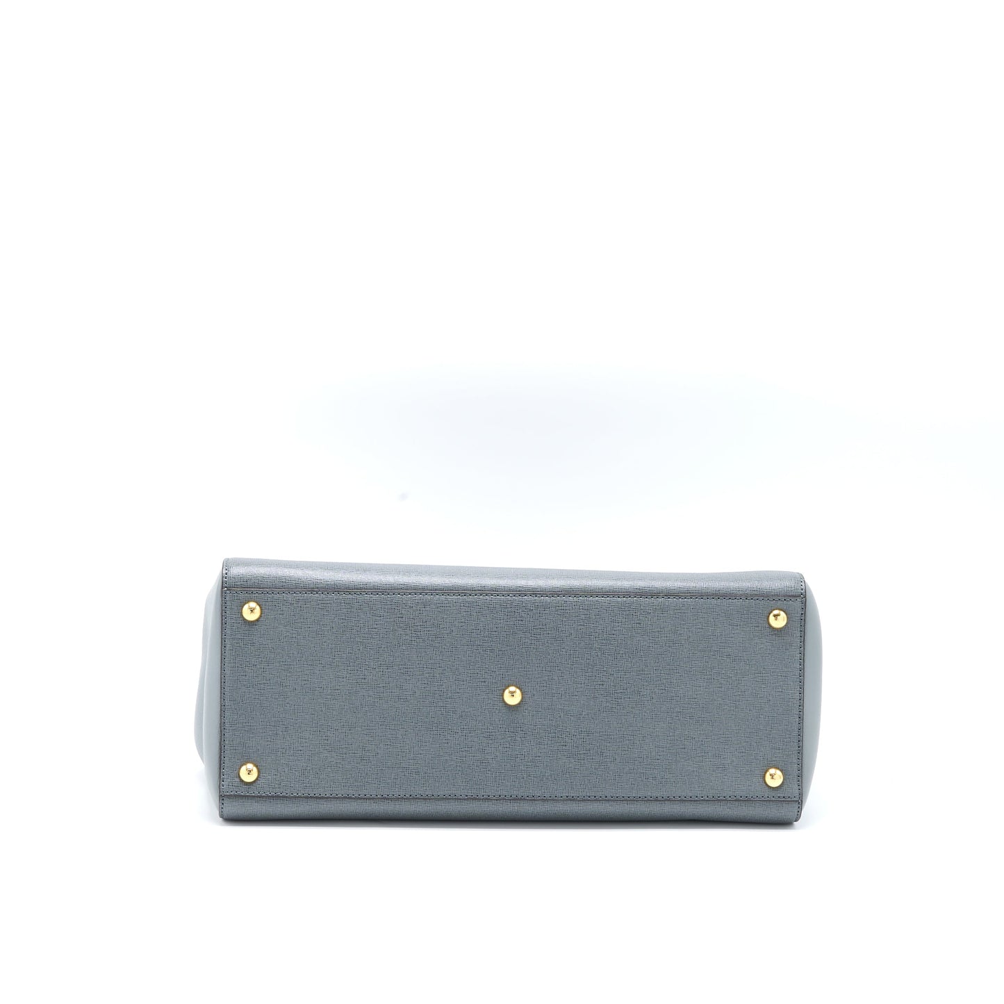 Fendi 2 Jours Large Purse Leather Grey