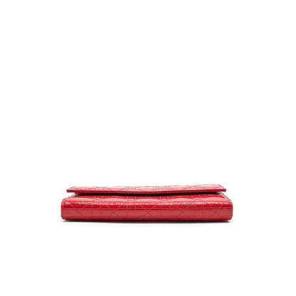 Dior Lady Dior Wallet on Chain Red