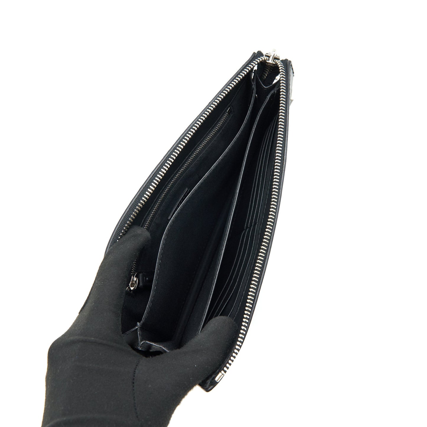 FENDI VOCABULARY 3D LEATHER POUCH INITIAL